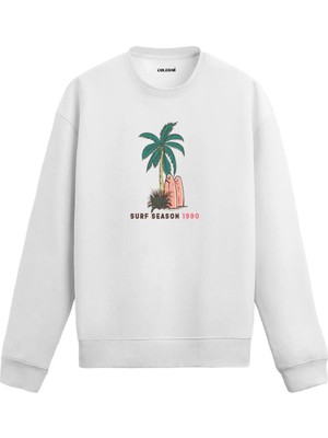 Colermi Surf Season 1990 Baskılı Sweatshirt