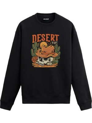 Colermi Desert Vibe Temalı Kurukafa Sweatshirt