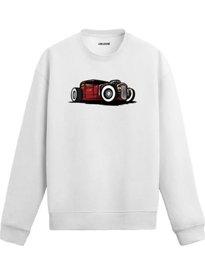 Colermi Modifiye Araba Baskılı Sweatshirt