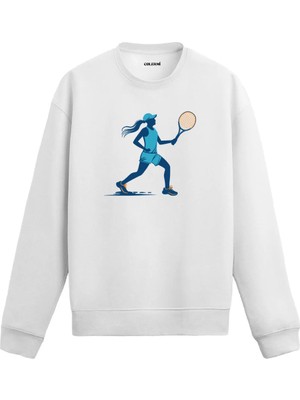 Colermi Kadın Tenisçi Figürlü Sweatshirt