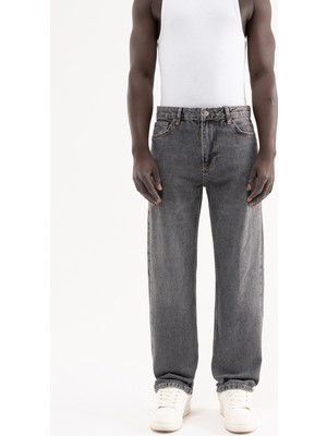 Machinist Erkek Straight Fit Jean Pantolon Siyah