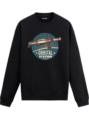 Colermi Uzay Temalı Orbital Station Sweatshirt