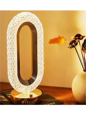 Trendlifeoto Dekoratif Şarjlı Kristal Elmas Masa Lambası Dokunmatik Romantik LED Gece Lambası Ayarlı Premium Kalite