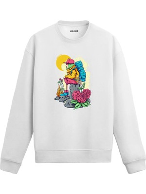 Colermi Kampçı Figürlü Renkli Sweatshirt