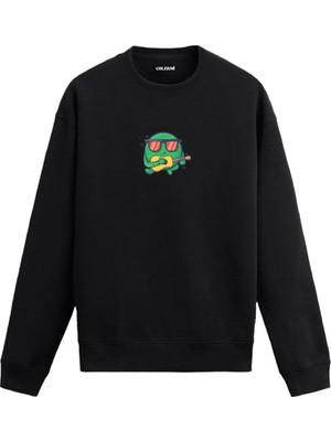 Colermi Gitar Çalan Neşeli Karakter Sweatshirt