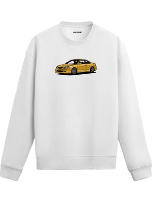 Colermi Spor Otomobil Baskılı Sweatshirt