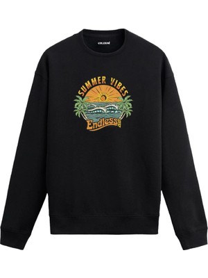 Colermi Summer Vibes Baskılı Sweatshirt