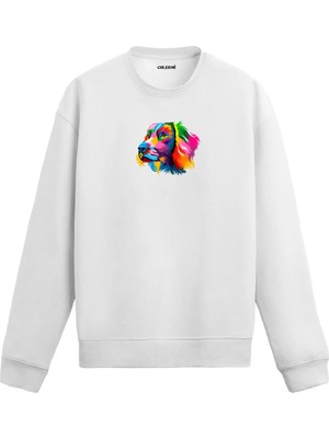Colermi Cocker Tasarımlı Renkli Sweatshirt
