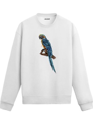 Colermi Papağan Baskılı Sweatshirt