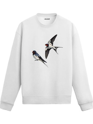 Colermi Kırlangıç Baskılı Sweatshirt
