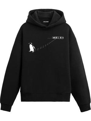 Colermi Sürüden Ayrılan Penguen Tasarım Hoodie