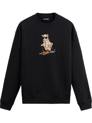 Colermi Kayakçı Alpaka Figürlü Sweatshirt