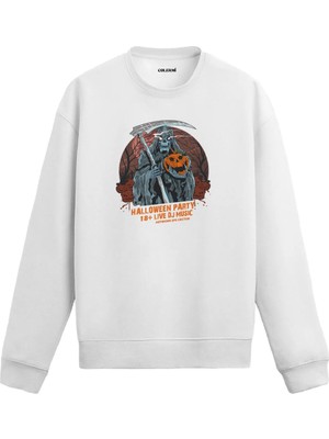 Colermi Azrail Temalı Halloween Parti Sweatshirt