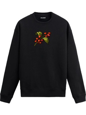 Colermi Doğal Kahve Dalı Tasarımlı Sweatshirt