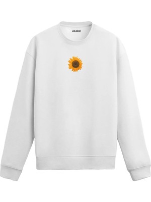 Colermi Ayçiçeği Figürlü Minimal Sweatshirt