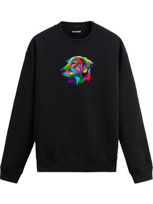 Colermi Golden Retriever Desenli Sweatshirt