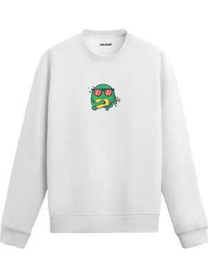 Colermi Gitar Çalan Neşeli Karakter Sweatshirt