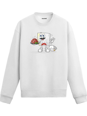 Colermi Garson Robot Baskılı Sweatshirt