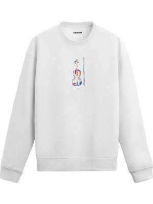 Colermi Keman Baskılı Sweatshirt