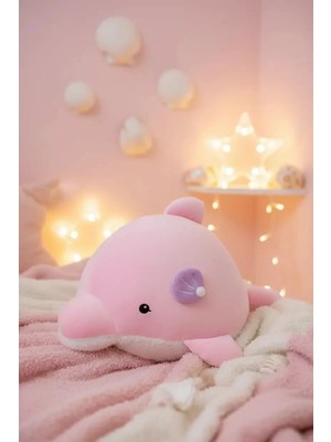 Miniso Lisanslı Okyanus Serisi 4.0 Yumuşak Yunus Balığı Peluş Oyuncak 25 cm