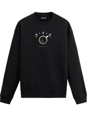 Colermi Power Full Yazılı Kahve Temalı Baskılı Unisex Sweatshirt
