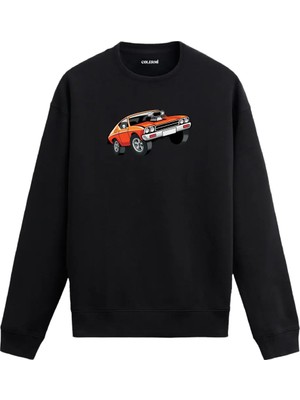 Colermi Spor Araba Baskılı Sweatshirt