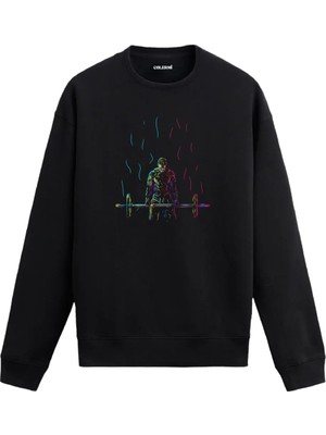 Colermi Ağırlık Kaldıran Sporcu Sweatshirt