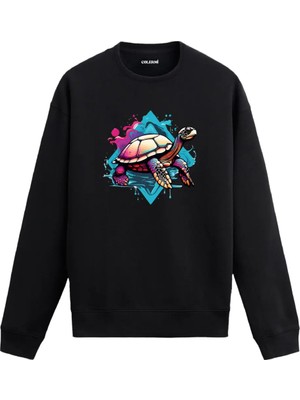 Colermi Modern Deniz Kaplumbağası Sweatshirt
