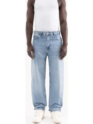 Machinist Erkek Straight Fit Jean Pantolon Açık Mavi
