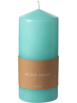 Mudo Home SÜTUN MUM MAVİ 7X15 CM