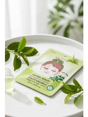 Miniso Doğal Güzellik Serisi Nemlendirici Kağıt Yüz Maskesi – Arındırıcı Çay Ağacı Özlü Tek Kullanımlık