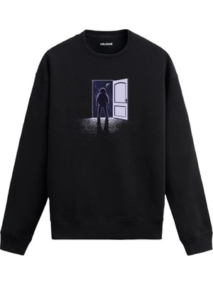 Colermi Uzay Kapısından Geçen Astronot Sweatshirt