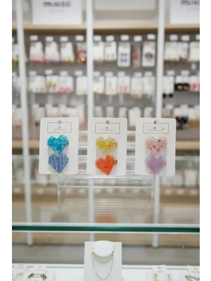 Miniso Akrilik Renkli Kalp Pens Toka – Modern Tasarım & Pratik Saç Sabitleyici
