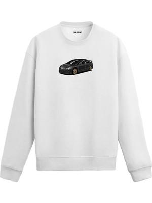 Colermi Jdm Spor Sedan Baskılı Sweatshirt
