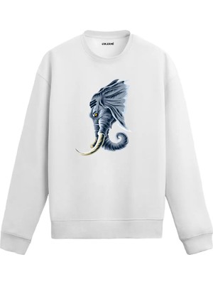 Colermi Güçlü Fil Baskılı Sweatshirt