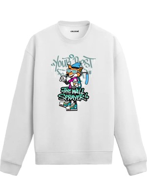 Colermi Grafiti Tilki Tasarımlı Sweatshirt