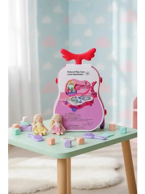 Miniso Lisanslı Keman Figürlü Oyuncak Makyaj Seti – Açılabilir Taşınabilir Güzellik Çantası