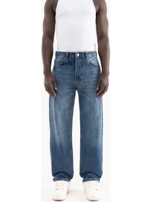 Machinist Erkek Straight Fit Jean Pantolon Mavi