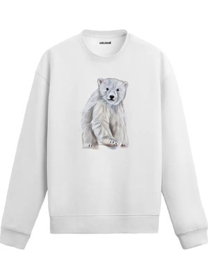 Colermi Sevimli Kutup Ayısı Tasarımlı Sweatshirt