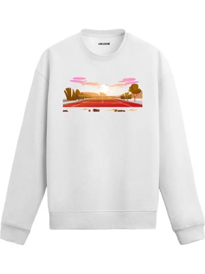 Colermi Gün Batımı Tenis Kortu Sweatshirt
