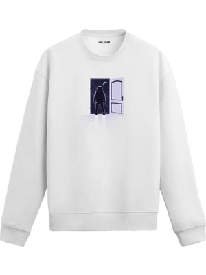 Colermi Uzay Kapısından Geçen Astronot Sweatshirt