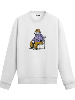 Colermi Ayı Baskılı Sweatshirt