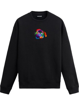 Colermi Şaşkın Pug Tasarımlı Sweatshirt