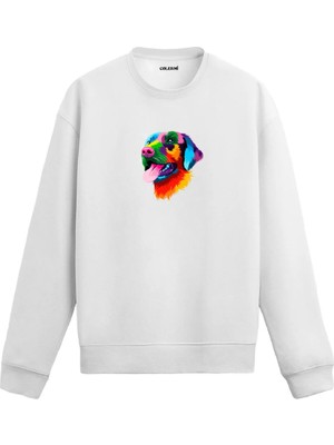 Colermi Golden Retriever Baskılı Sweatshirt