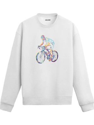 Colermi Çizimli Bisikletçi Sweatshirt