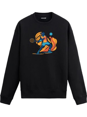 Colermi Tenis Figürlü Dinamik Sweatshirt