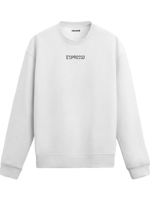 Colermi Minimal Espresso Yazı Baskılı Sweatshirt
