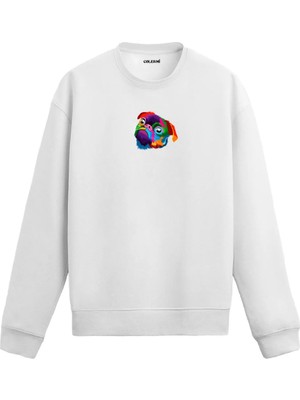Colermi Şaşkın Pug Tasarımlı Sweatshirt