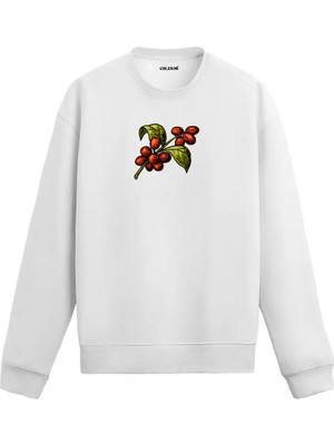 Colermi Doğal Kahve Dalı Tasarımlı Sweatshirt