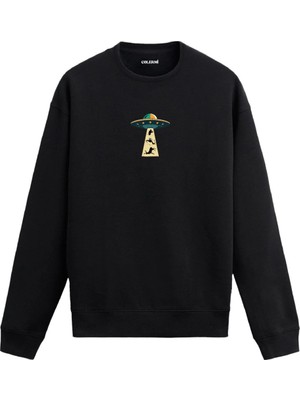 Colermi Ufo Işını Baskılı Sweatshirt